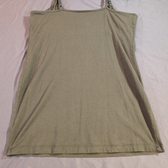 Women's Olive green Maternity  Tank Top - Picture 5 of 9